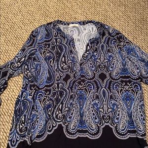 Paisley blue blouse
